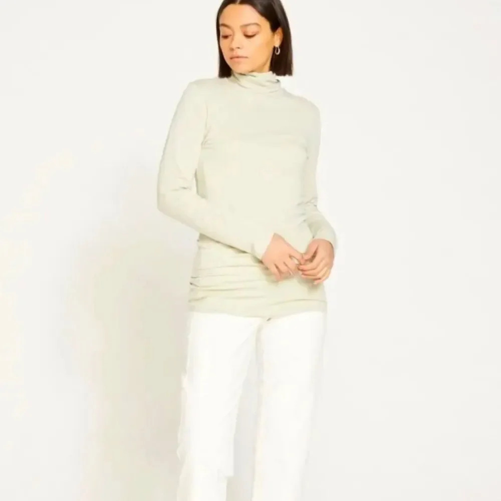 Universal Standard Jersey Turtleneck in Mineral Gray